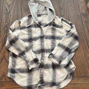 American Eagle Hooded Flannel